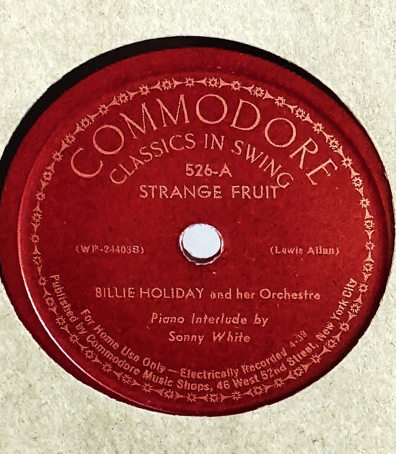 Billie Holiday - Strange Fruit (78)